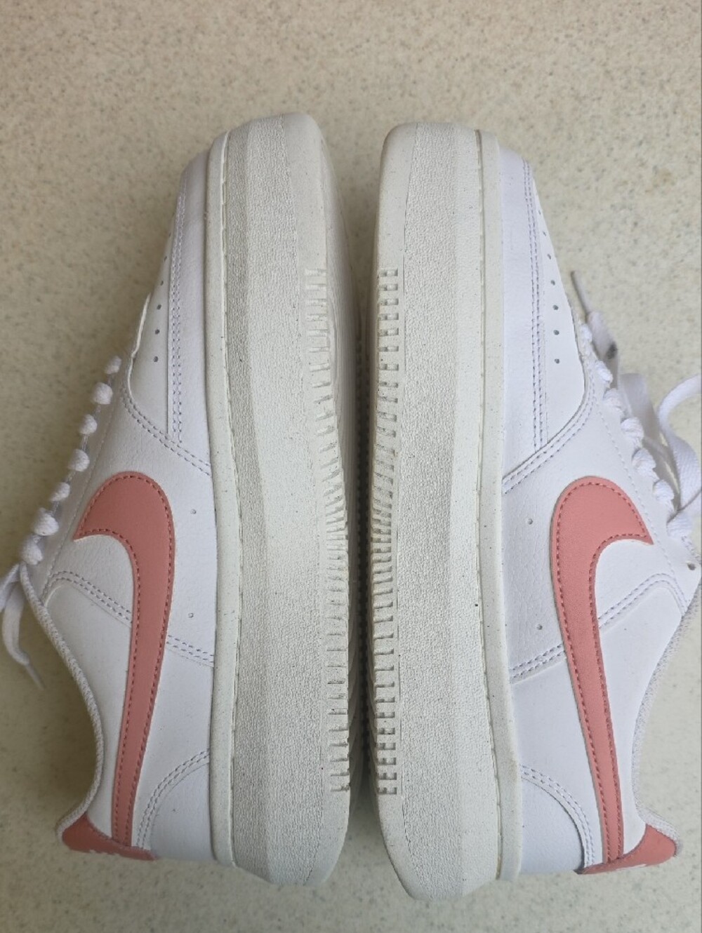 Nike Court Vision Alta Platform Sneakers White Pink Women's Size 9.5 - Picture 13 of 15